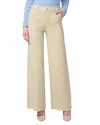 Hue High Rise Wide Leg Jeans In Midnight Rinse Wash In Ecru