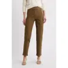 Hue High Waist Straight Leg Denim Leggings In Brown