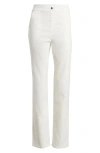 Hue High Waist Straight Leg Pants In White