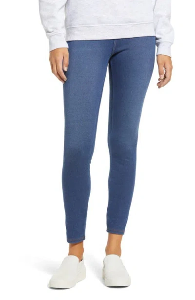 Hue High Waist Winter Denim Leggings In Blue