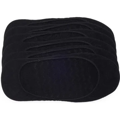 Hue Invisible Comfort 6-pack Liner Socks In Black