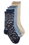 Hue Jeans 3-pack Socks In Blue