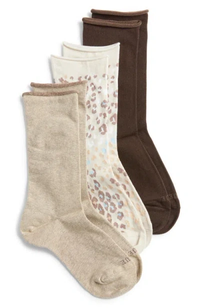 Hue Jeans 3-pack Socks In Brown