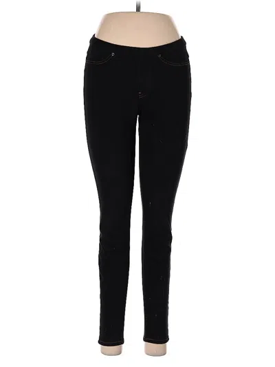 Pre-owned Hue Jeggings In Black