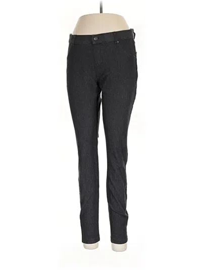Pre-owned Hue Jeggings In Black