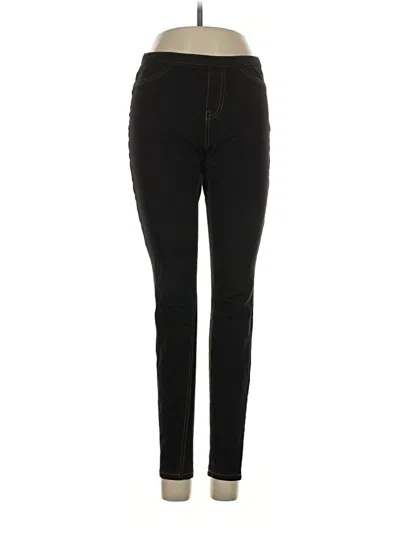 Pre-owned Hue Jeggings In Black