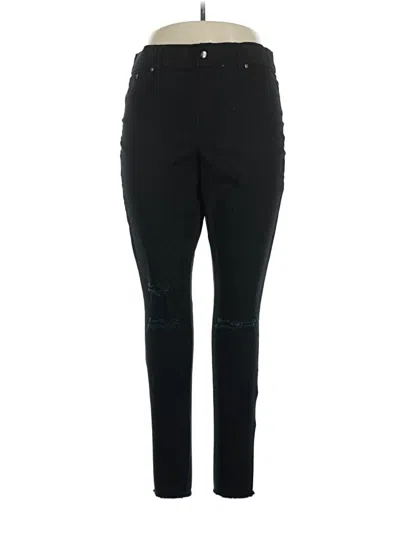 Pre-owned Hue Jeggings In Black