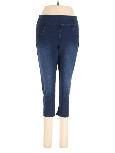 Pre-owned Hue Jeggings In Blue