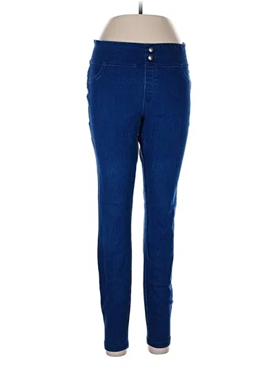 Pre-owned Hue Jeggings In Blue