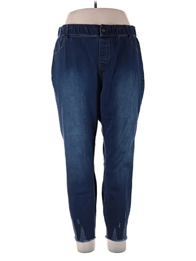 Pre-owned Hue Jeggings In Blue