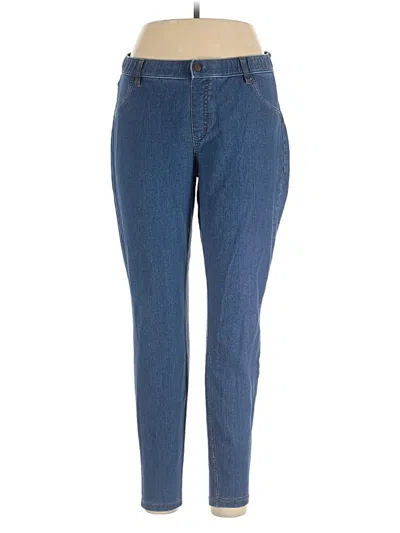 Pre-owned Hue Jeggings In Blue