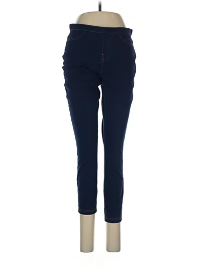 Pre-owned Hue Jeggings In Blue