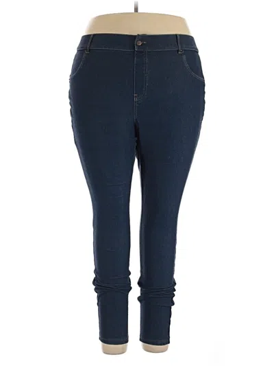 Pre-owned Hue Jeggings In Blue