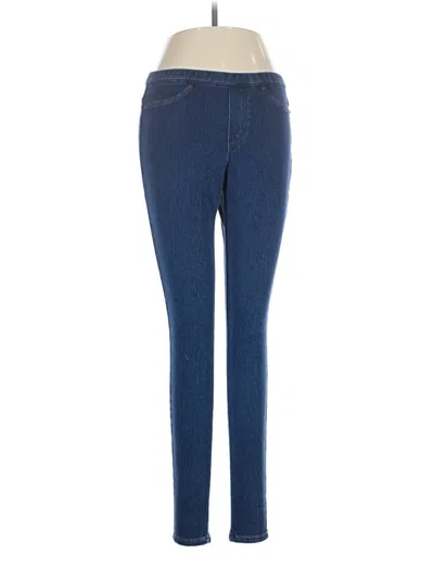 Pre-owned Hue Jeggings In Blue