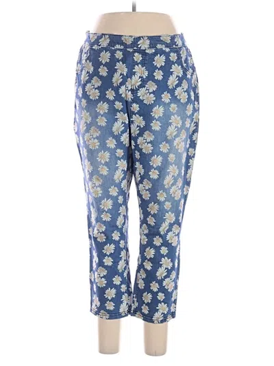 Pre-owned Hue Jeggings In Blue