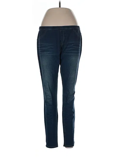 Pre-owned Hue Jeggings In Blue