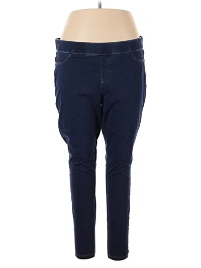 Pre-owned Hue Jeggings In Blue