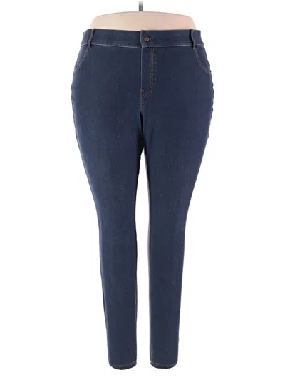 Pre-owned Hue Jeggings In Blue