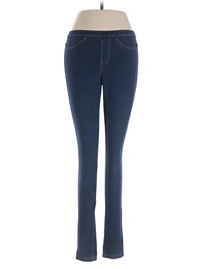 Pre-owned Hue Jeggings In Blue