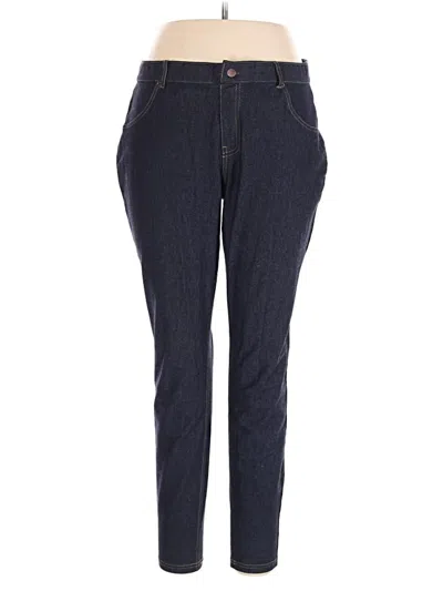 Pre-owned Hue Jeggings In Blue