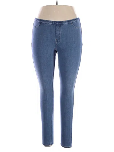 Pre-owned Hue Jeggings In Blue
