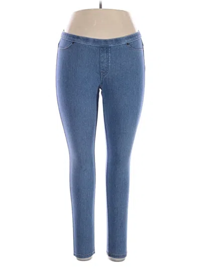 Pre-owned Hue Jeggings In Blue
