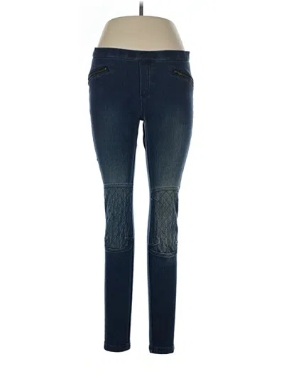 Pre-owned Hue Jeggings In Blue