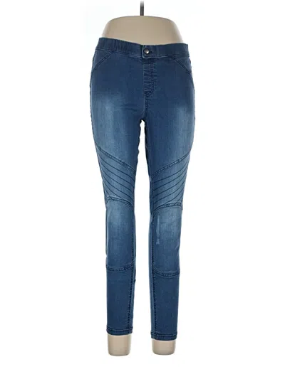 Pre-owned Hue Jeggings In Blue