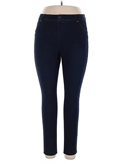 Pre-owned Hue Jeggings In Blue