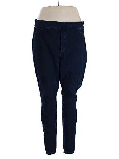 Pre-owned Hue Jeggings In Blue