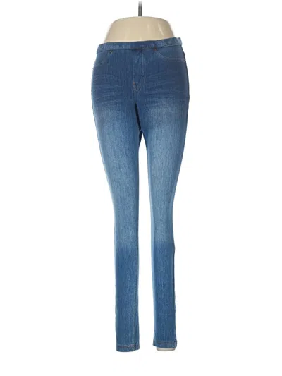 Pre-owned Hue Jeggings In Blue