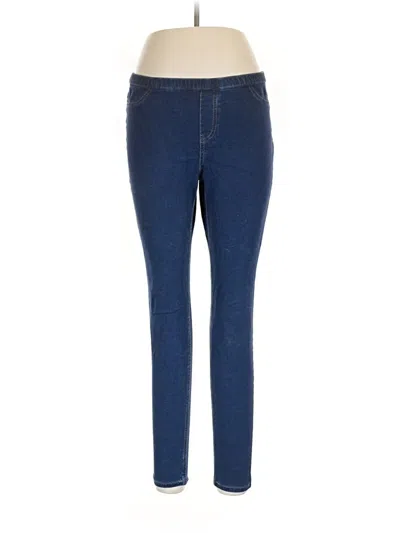 Pre-owned Hue Jeggings In Blue