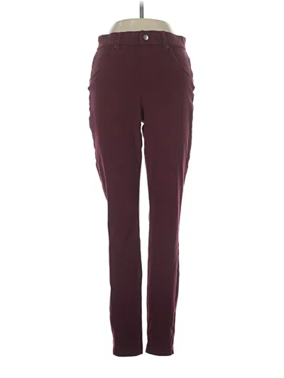Pre-owned Hue Jeggings In Burgundy