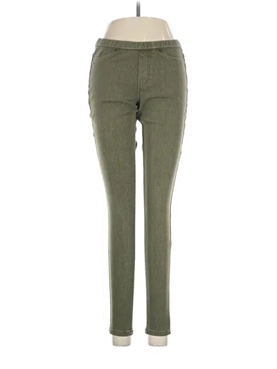 Pre-owned Hue Jeggings In Green