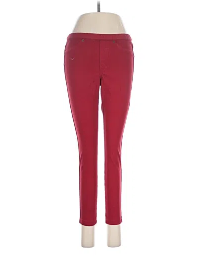 Pre-owned Hue Jeggings In Red