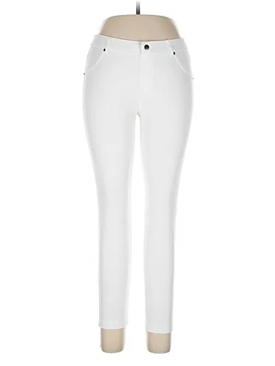 Pre-owned Hue Jeggings In White