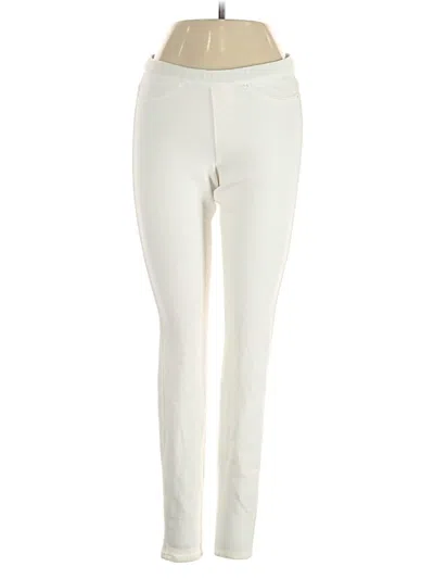 Pre-owned Hue Jeggings In White