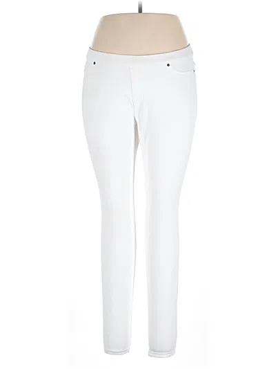 Pre-owned Hue Jeggings In White