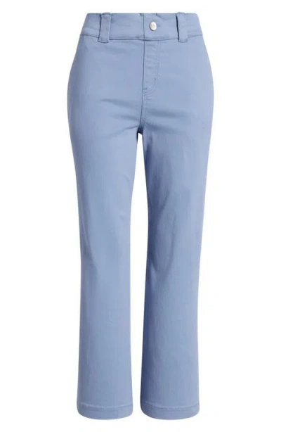 Hue Kick Flare Stretch Cotton Pull-on Pants In Blue