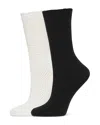 Hue Lattice Crew Socks, Pack Of 2 In White