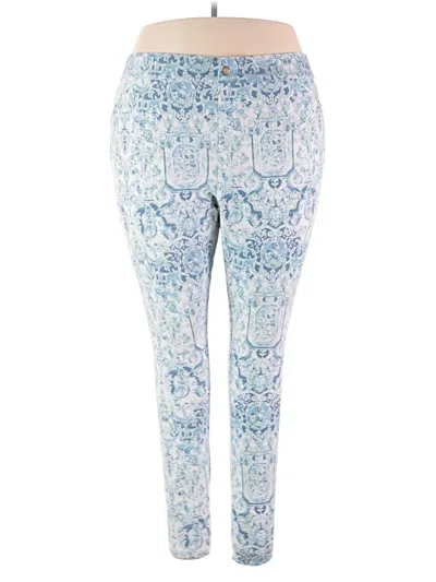 Pre-owned Hue Leggings In Blue