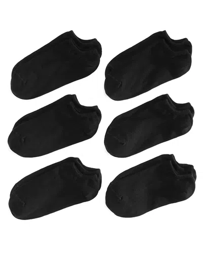 Hue Liner Socks, Set Of 6 In Black