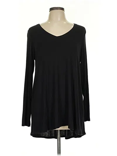 Pre-owned Hue Long Sleeve T-shirt In Black