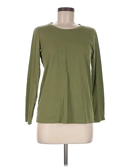 Pre-owned Hue Long Sleeve T-shirt In Green