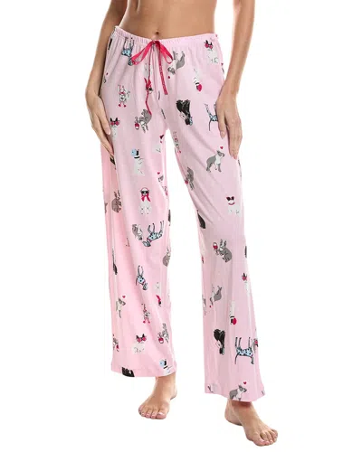 Hue Love Pups Long Pajama Pant In Pink