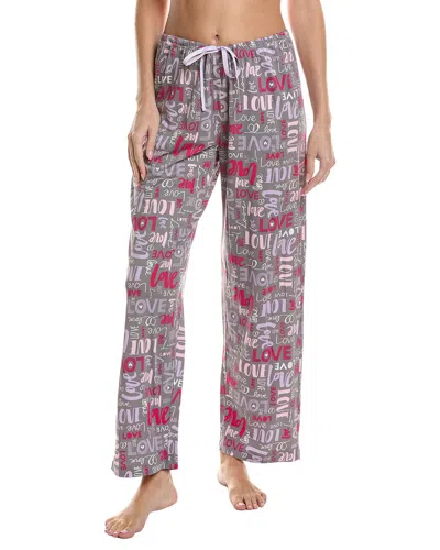 Hue Love Repeats Long Pajama Pant In Gray