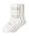 Hue Nordic Snowflake Boot Socks, Pack Of 2 In Ivory
