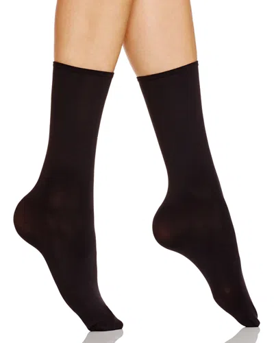 Hue Opaque Anklet Socks In Black