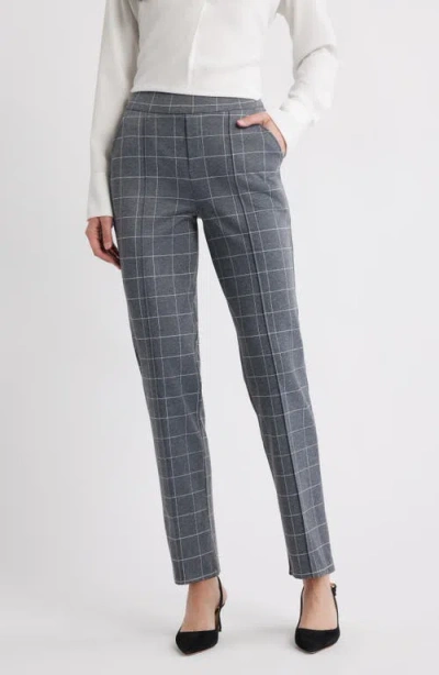Hue Pintuck Slim Fit Pull-on Pants In Multi