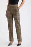 Hue Plaid Pintuck Pull-on Pants In Multi